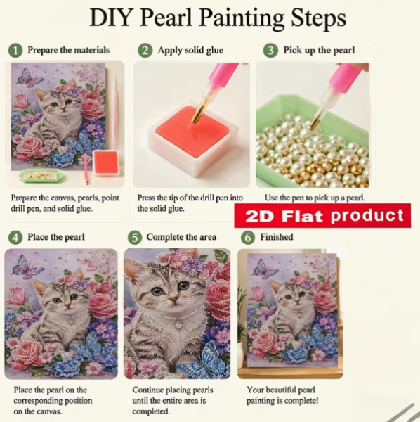 Diamond Painting Perlen Katze